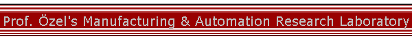 Manufacturing Automation and Research Laboratory (MARLAB)